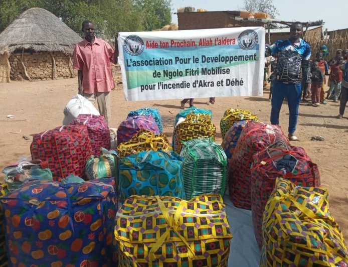 جمعية تنمية أنقولو فتري تقدم مساعدات للمتضررين من حرائق أكرا وديهي